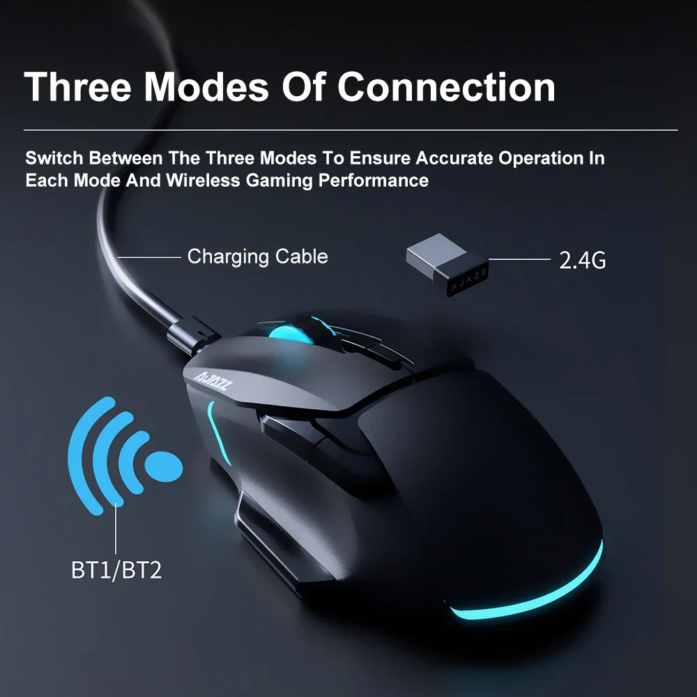 AJAZZ AJ039 Gaming Mouse Ergonomics Continuous Battery Life - Image 5