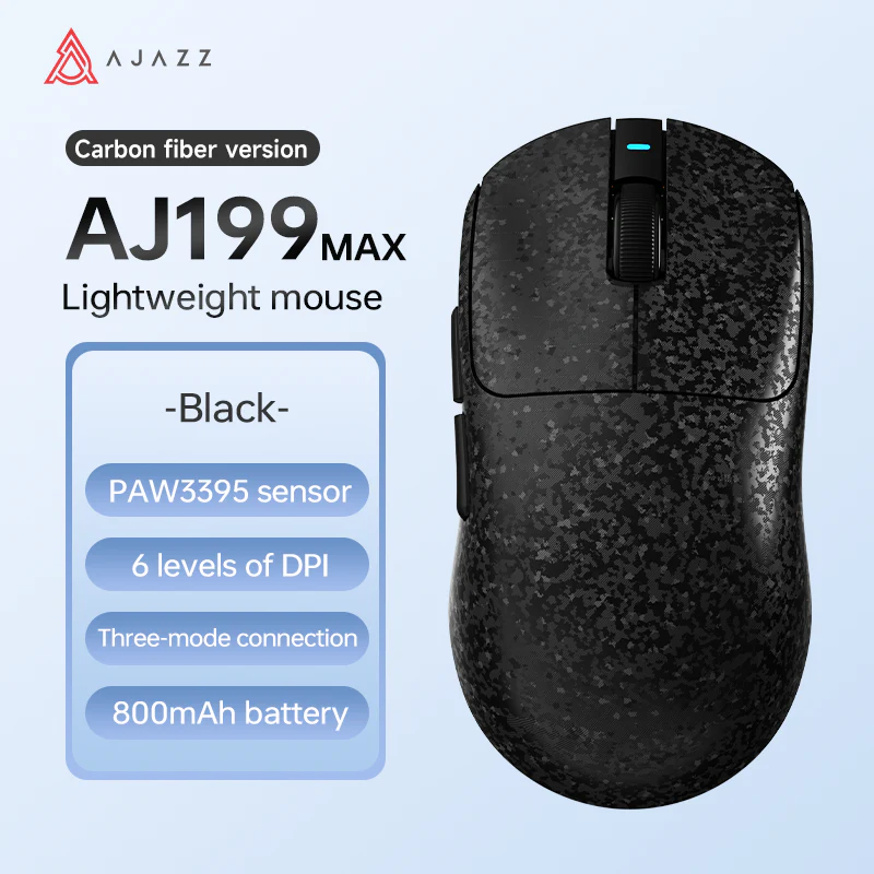 AJAZZ AJ199 MAX Mouse Tri-mode Bluetooth wired [Black/White] - Image 19