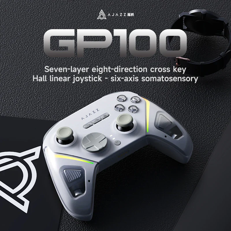 AJAZZ GP100 Wired/wireless Bluetooth Silent Conductive Silicone Button Gaming Mouse 1000mAh Suitable for PC, Switch, Android IOS - Image 3